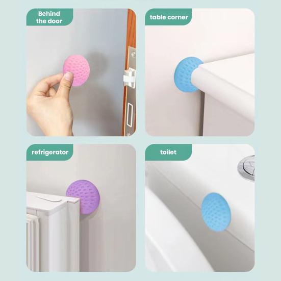 1 juego de amortiguadores de pared anticolisión para manija de puerta de refrigerador, tope de puerta con diseño de golf, protectores de parachoques de puerta para el hogar