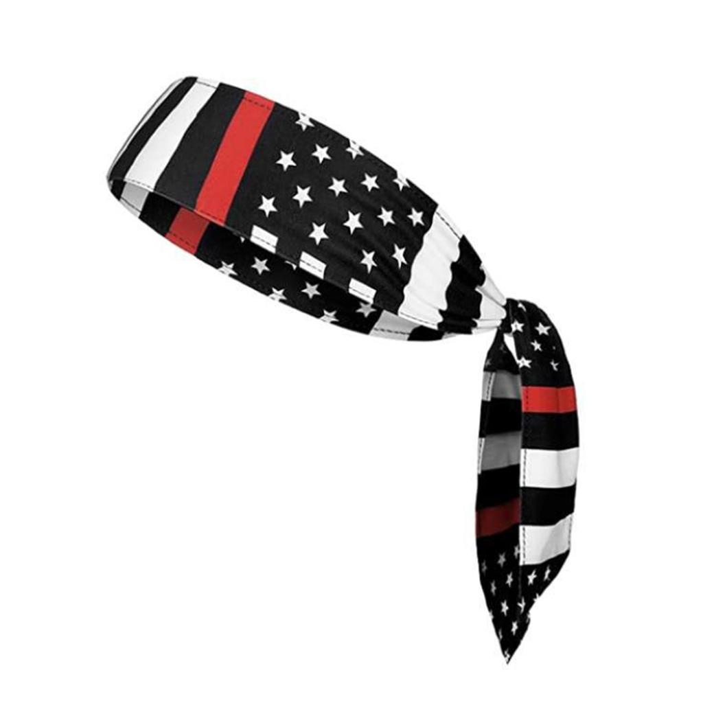 American Flag Independence Day Unisex Running Fitness Headband, Sports Yoga Sweatband, Elastic Cotton Headscarf