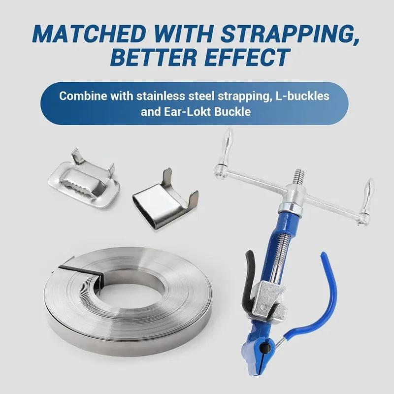 Stainless Steel Cable Tie Gun Bundle Tool Tensioning Trigger Cable Gun Cutter Stainless Steel Zip Hand Fastening Strap