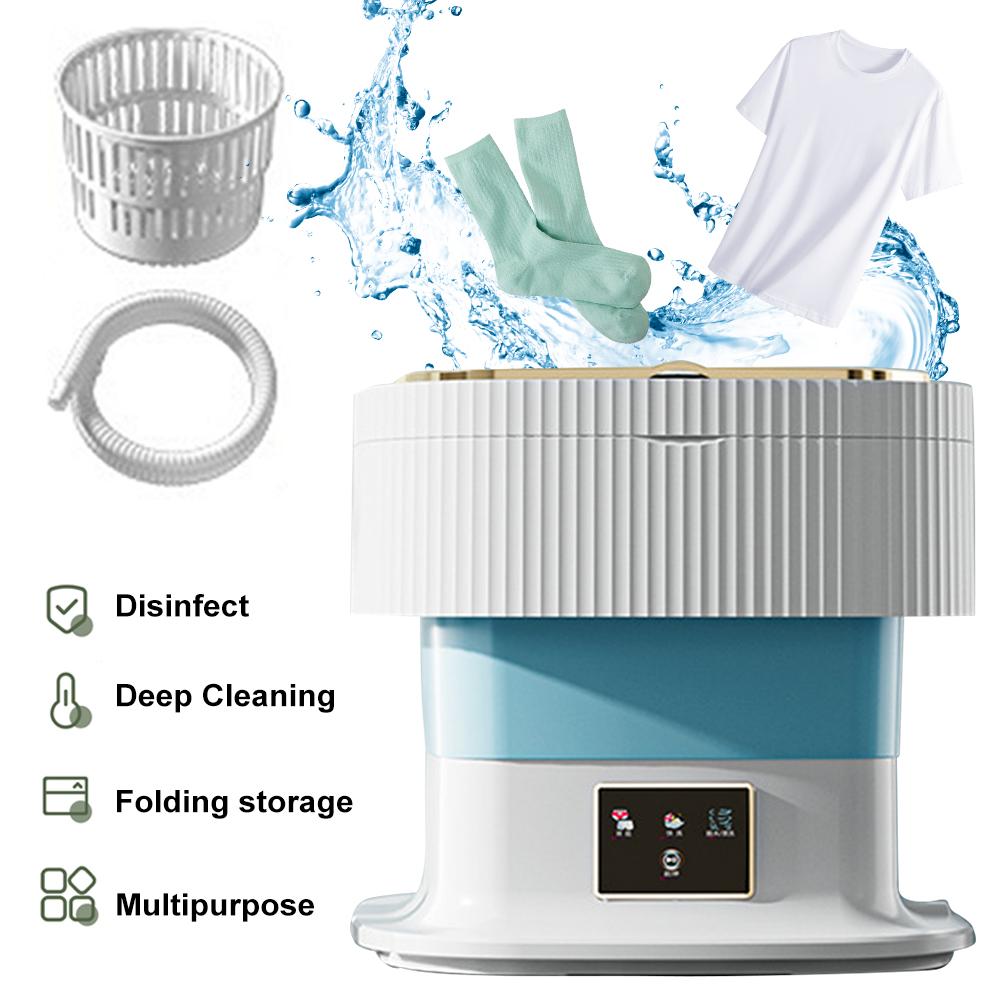 Portable Small Mobile Washing Machine 11.5L Portable Retractable Household Washing Machine for Socks Underwear Baby Clothes