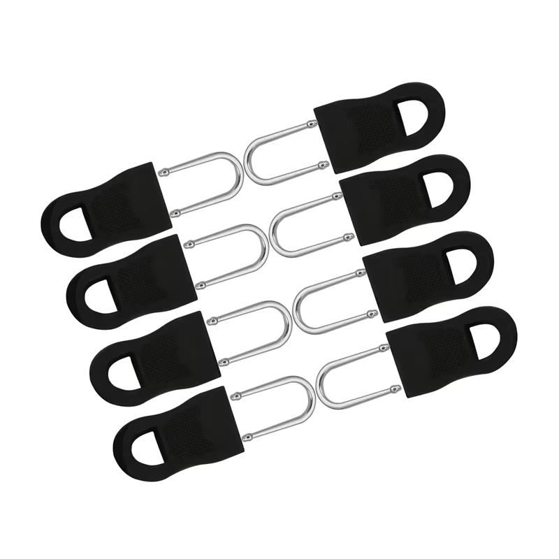 8pcs Replacement Zipper Head Tool-free Removable Zipper Puller for Luggage Schoolbag End Fit Rope Tag Clothing Zip Fixer Broken