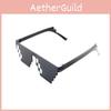 Gafas Unisex de Mosaico Pixel de Calidad Premium con Cuadros Únicos y Atractivo Divertido