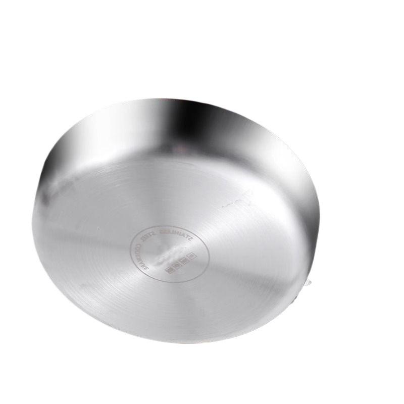 316 Stainless Steel Non-Stick Flat-Bottom Frying Pan for Home & Commercial Use - Ideal for Eggs, Stir-Fry, Induction, and Gas Cookers.