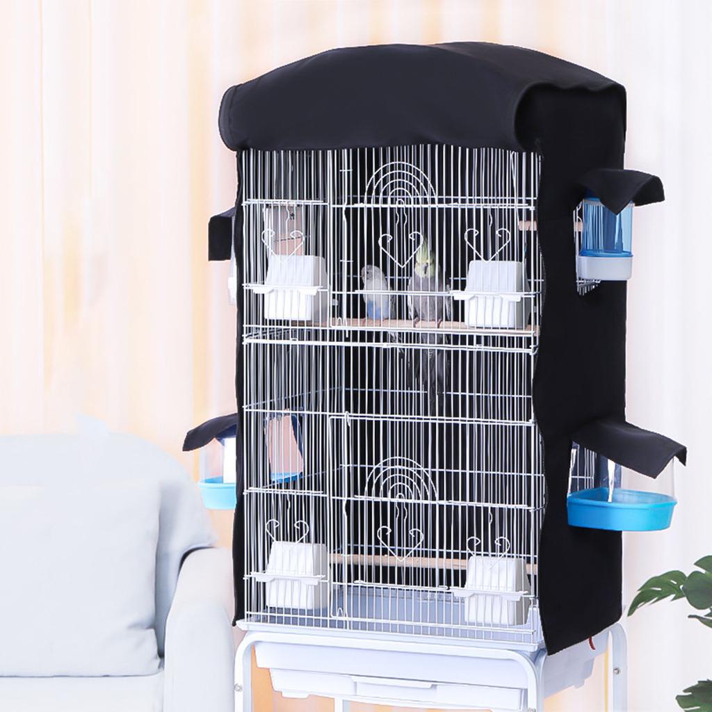 Bird Cage Cover Windproof Hook and Loop Door Cover Pet Blocking Light Cover Birdcage Cover Waterproof Cloth Budgies Parakeets