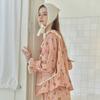 Lunaluz Women S Cotton Long Sleeve Round Neck Sweet Bear Two Piece pajamaS