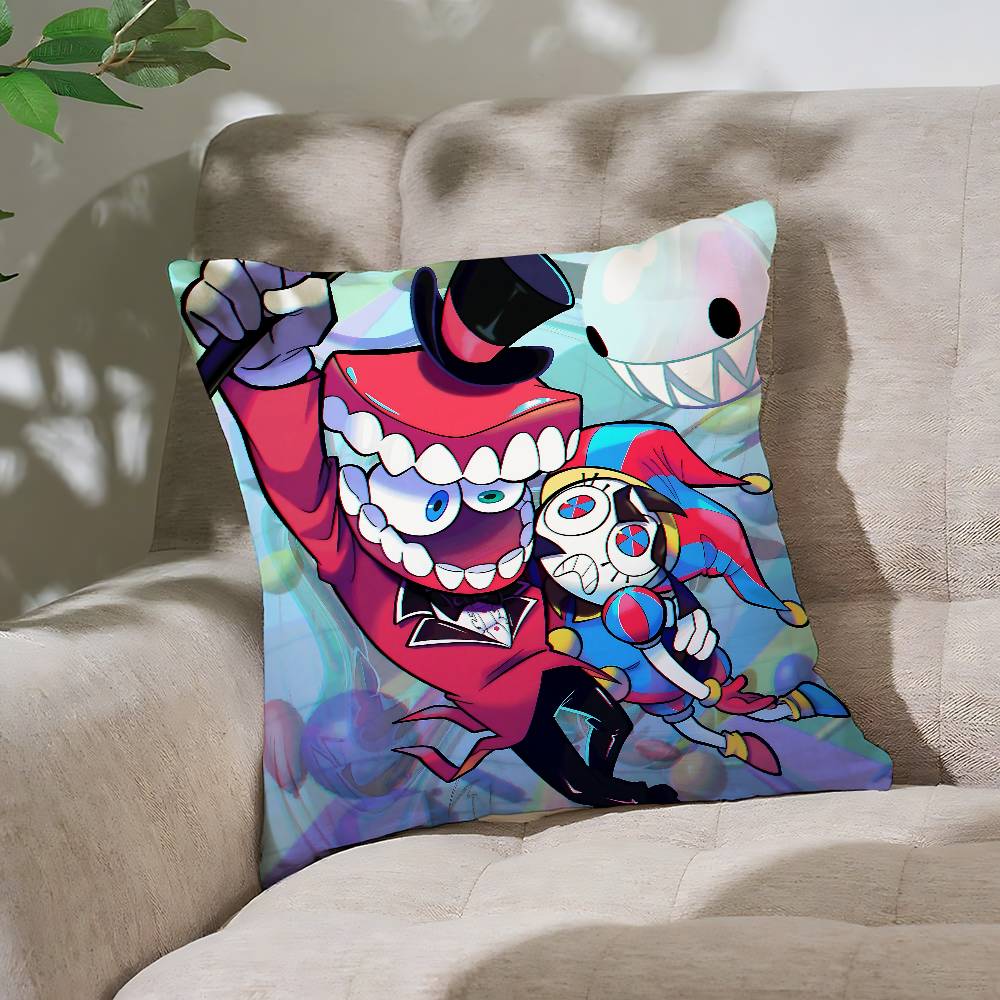 Cartoon The A-Amazing D-DigitalS I-Circus Pillow Case Throw Pillow Cover Nordic Vintage Style Cushion Covers Sofa Couch Seat