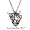 Fangs Demon for Head Pendant Necklace Hip-hop Pendant with Long Chain for Women