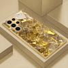 Gold-plated Tempered Glass Phone Case, Compatible Galaxy S26 S25 S24 S23 S22 Ultra Plus. Features a Gold Diamond Design.