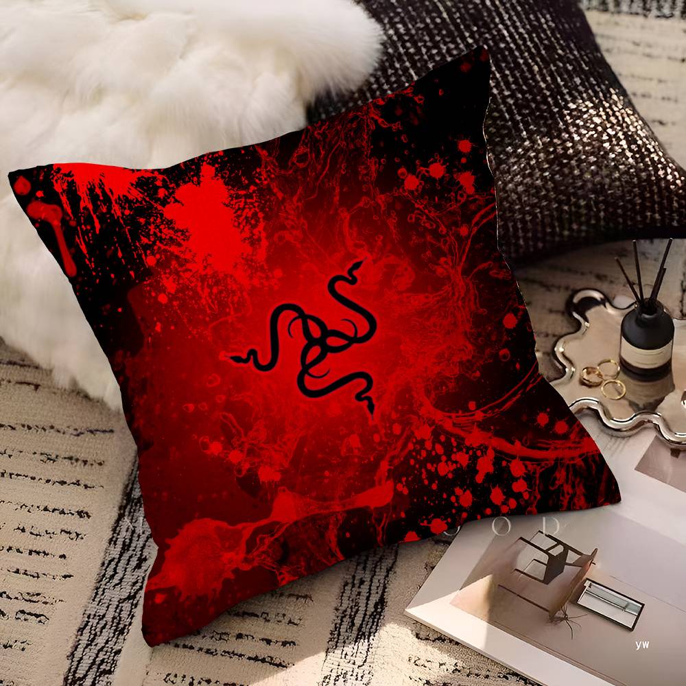 R-RAZER Logo Game Snake Cartoon Pillowcase Toon Gift Cushion Cover Bedroom Home Sofa Chair Seat Decor Pillow Case