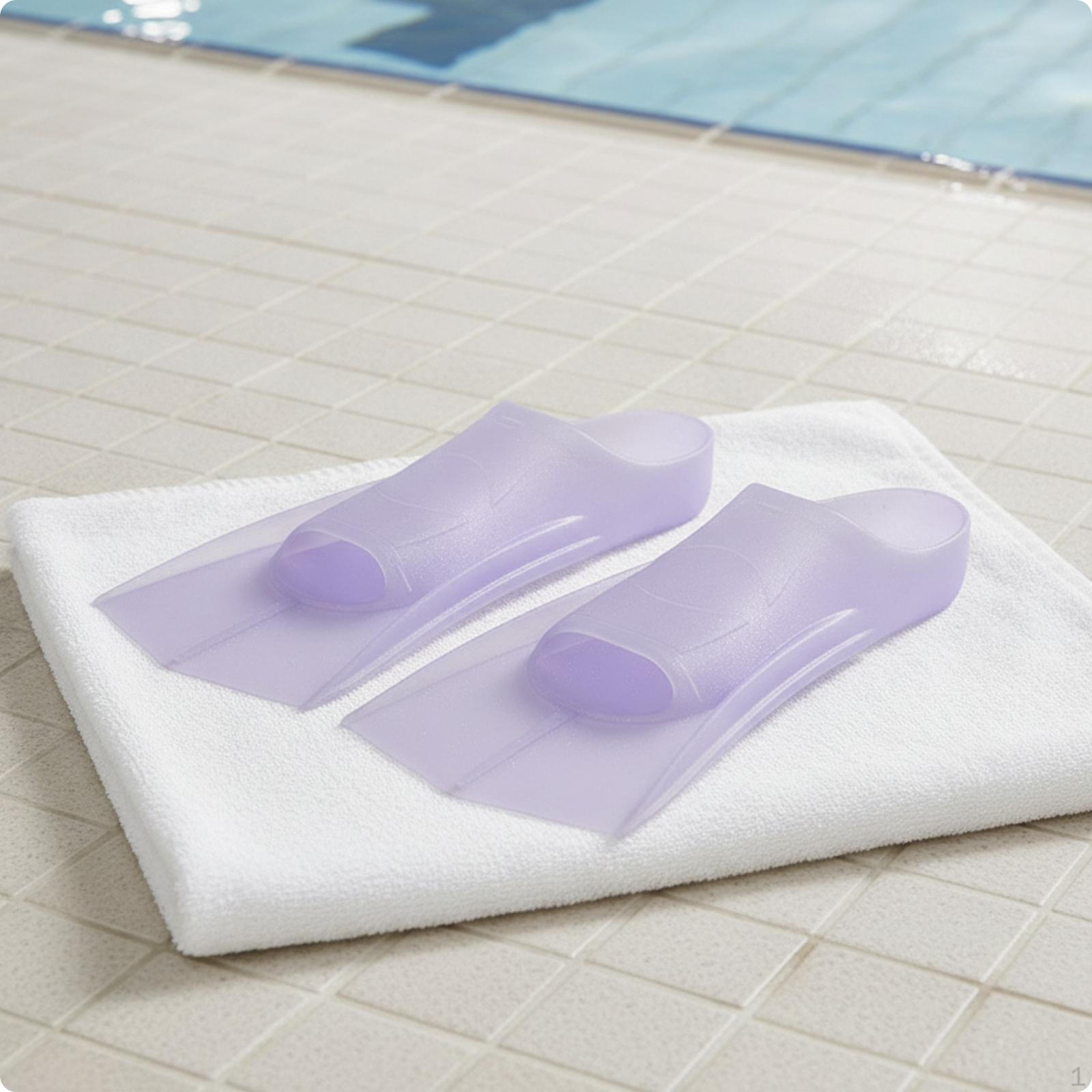 Īsas peldēšanas spuras, elastīgas, caurspīdīgas, silikona