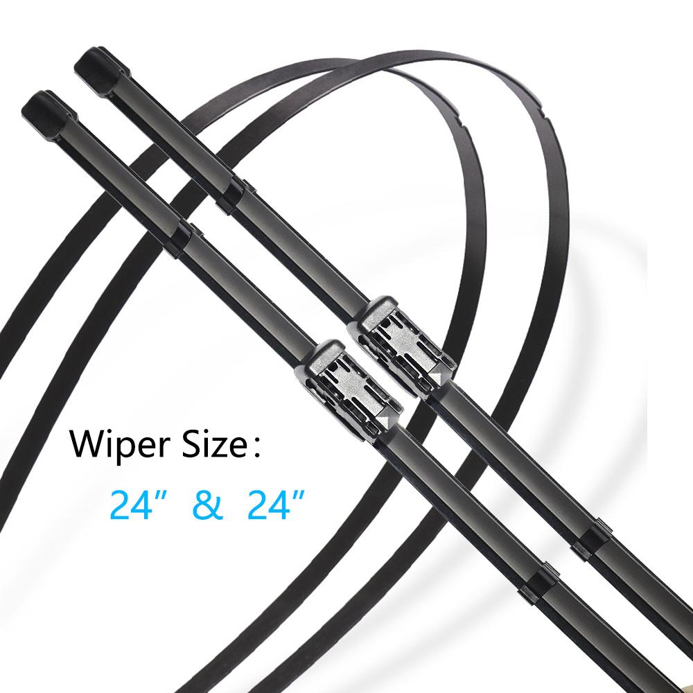 2x For Mercedes Benz E Class W212 2014 2015 2016 Car Windshield Windscreen Wiper Blades Accessories Rubber Front Window 24"