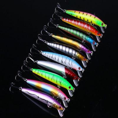 50PCS Fishing accessories Lure Minnow Popper Spoon Hook hang Feather