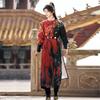 Chinese Tang Dynasty Style Round Neck Robe And Hanfu Daily Printed Suit For Handsome Male And Female Knights