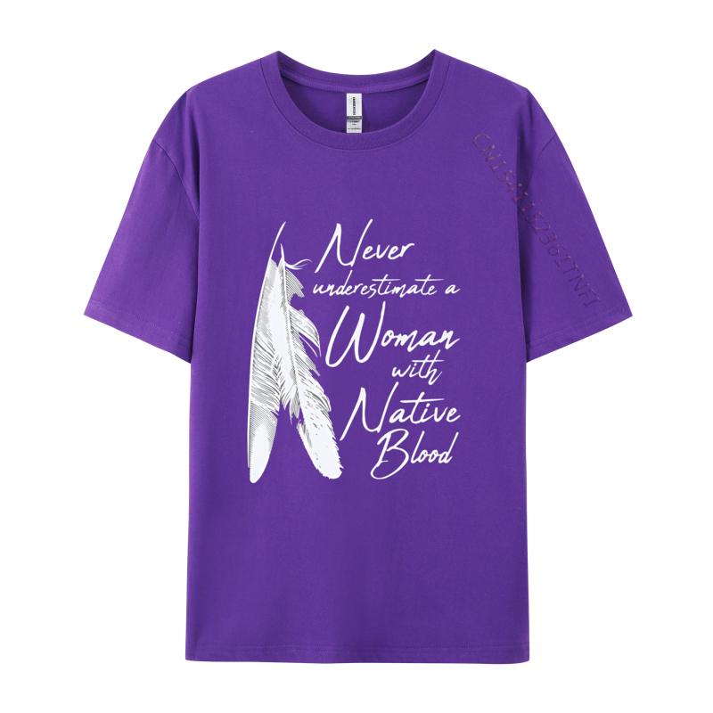 Native American A Woman With Native TShirt Cotton Men T Shirt Leisure T Shirts Casual On Sale Aesthetic Tshirt