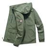 Spring Autumn Loose Zipper Hooded Windbreaker Men Casual Thin Trendy Jacket Outwear Coat For Daily Mountaineering Outdoor Activities