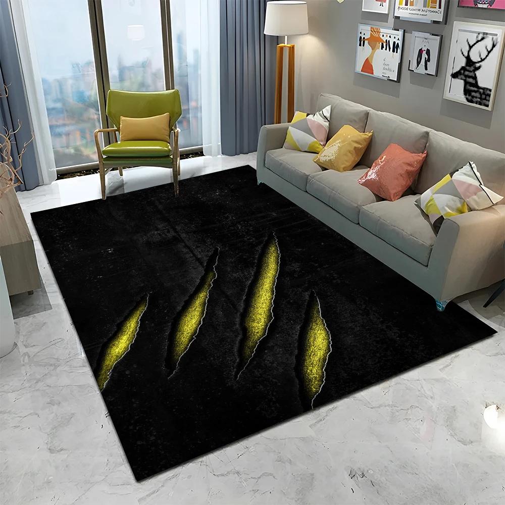 3D Beast Paw Print Claw Cartoon Carpet Rug for Home Living Room Bedroom Sofa Doormat Decor,kids Play Area Rug Non-slip Floor Mat
