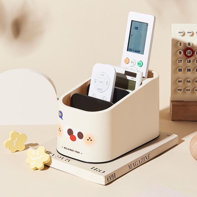 Cute desktop storage box student dormitory cosmetics box lipstick sundries makeup brush finishing basket grid pen holder