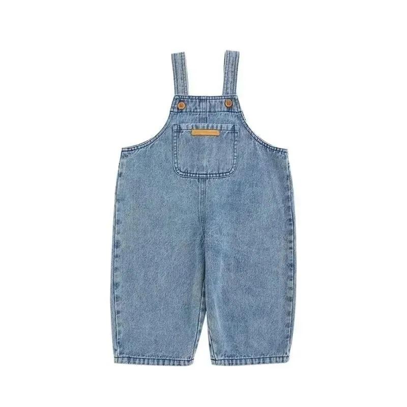 Baby Boy Solid Denim Overalls Child Jean Pants Infant Jumpsuit Children's Clothing Kids Overalls Autumn Girls Outfits