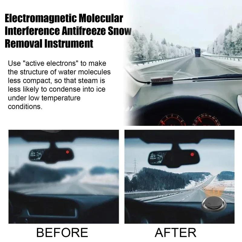 New Electromagnetic Ice Melting Deicer Solar Power Supply Winter Car Antifreeze Molecular Snow Remover Portable Air Freshener