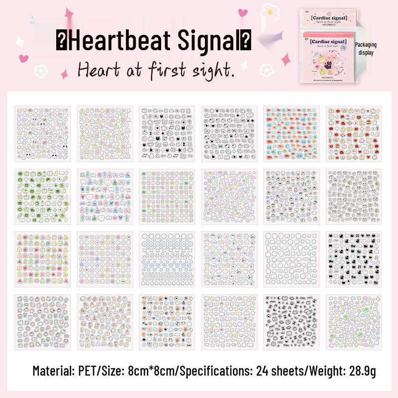 Mini Die-Cut Nail Art Sticker Book - Cute Decorative Stickers