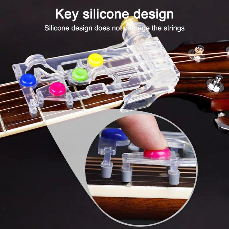 Gitarren-Anfänger-Training Akkord-Lernwerkzeug Finger Schmerzfreier Aufsatz Übungszubehör