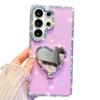 Flash diamond IMD Samsung S11Ultra mobile phone case A11 love mirror holder S11 anti-drop protective case hard
