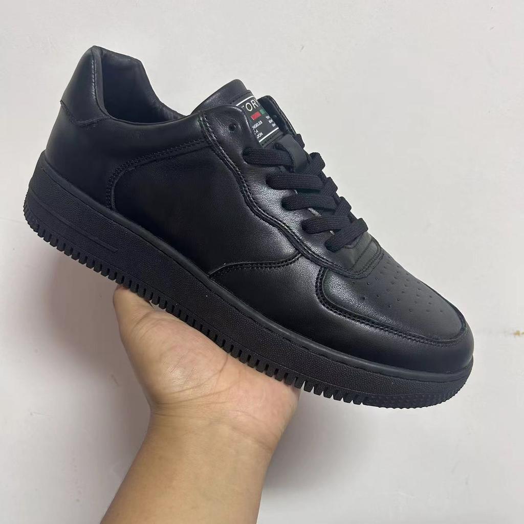 Men's shoes summer 2025 new casual flat-bottomed versatile small black shoes breathable white shoes platform sports niche board shoes women
