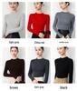 Top-Quality Seamless 100% Wool Half-High Neck Sweater, Slim Fit Knit Base Layer for Autumn & Winter.