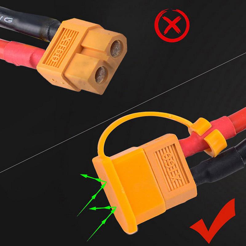

10Pcs Xt60 Plug Terminal Ізольована захисна кришка Кейс для акумулятора Lipo червоний