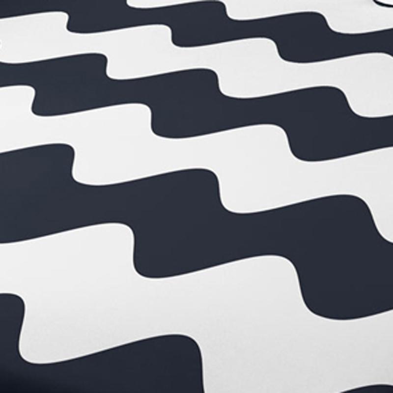 1 Simple Modern Wave Geometry Printed Matte Fitted Sheet, Bedroom Printed Bed Cover, Bedding (Excluding Pillowcases)