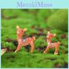 Lovely Resin Reindeer Figurine Diy Miniature Christmas Snow Scene Ornament
