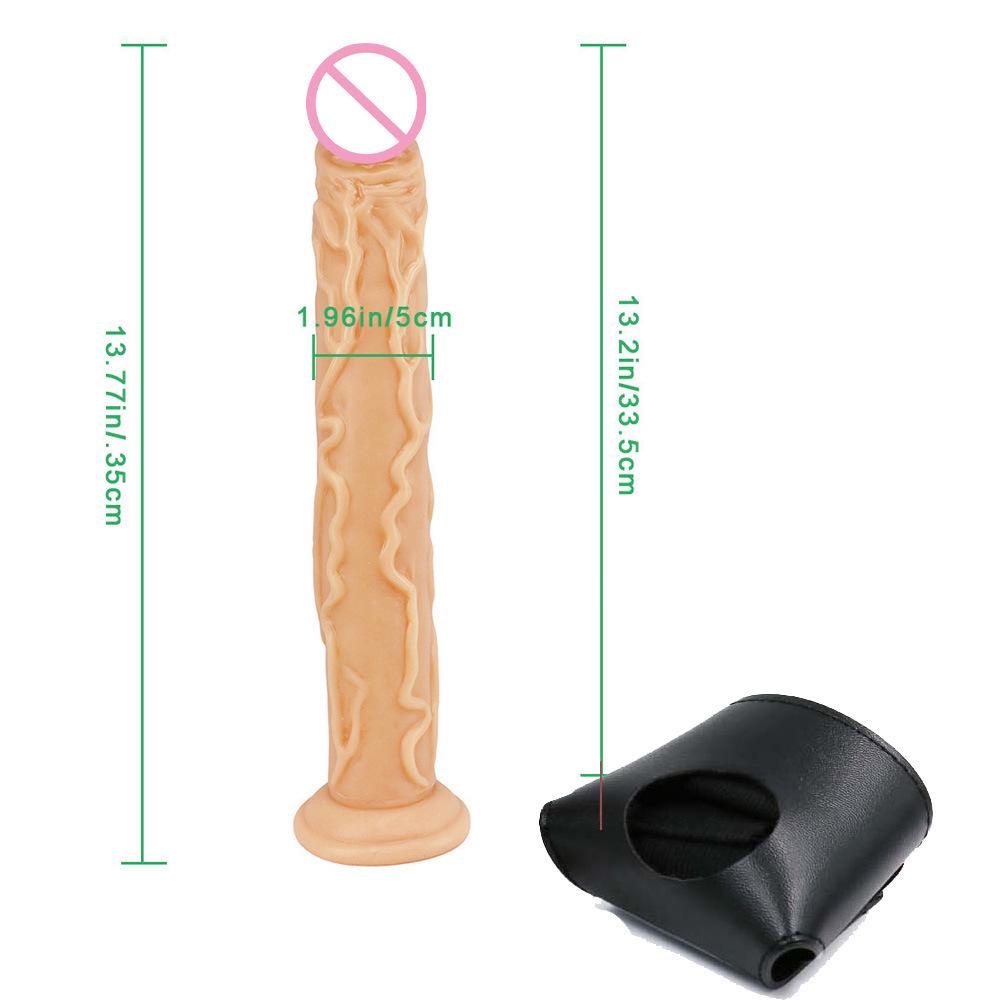 Wearing Leather Pants Without Egg Size Female Dildo Masturbator Adult Pull-up Wearing Penile Products
