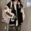 Giacca da Baseball Ricamata Stile Coreano da Donna - Versatile, Trendy, Vestibilità Larga per Primavera & Autunno 2022