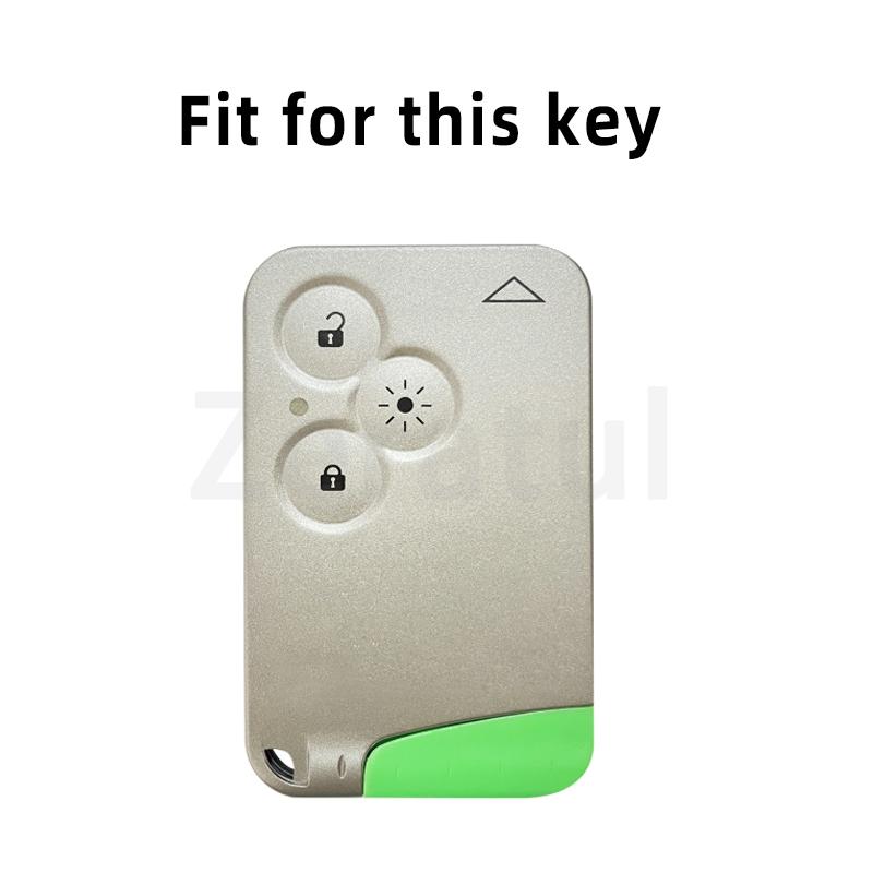 For Renault Laguna Espace 3Buttons Card Holder Remote Control Car Key Silicone Case Shell Fob Holder Protector