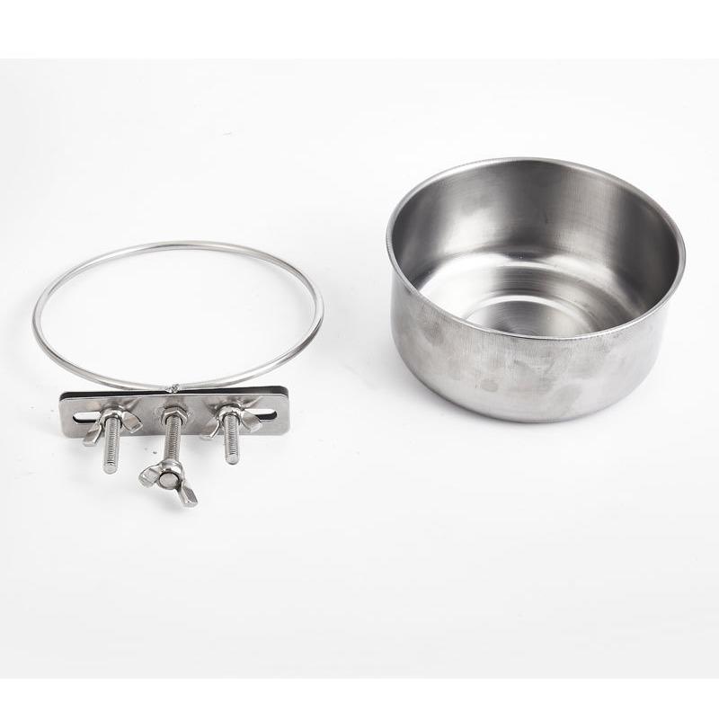 Stainless Steel Anti-Spill Hanging Pet Food Bowl for Cats & Dogs