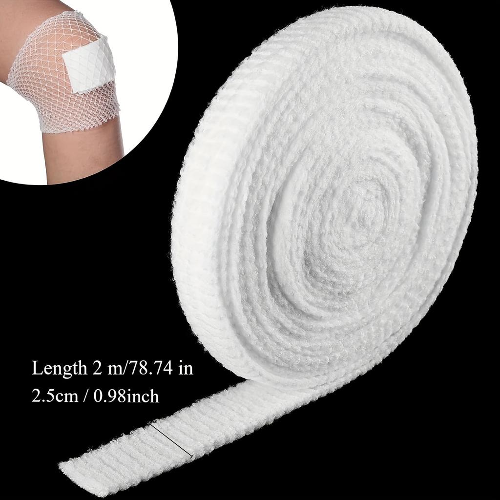 Multi-Functional Elastic Gauze Bandage - Light Beige-Friendly and Breathable, Suitable for Wrist, Elbow, Knee | 2.5cm x 2m