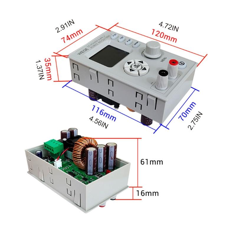 60V 12A Adjustable CNC for DC Power Supply Step-down Power Supply Module Constant Voltage Constant Current LCD Screen