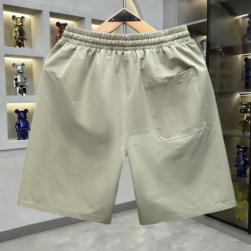 Men's Quick Dry Casual Shorts, Elastic Waist Drawstring Summer Beach Shorts (L-5XL)