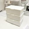 White Small Card Storage Box Classification Desktop Rectangle Organizer Box Ins Photocard Holder Dustproof Jewelry Container