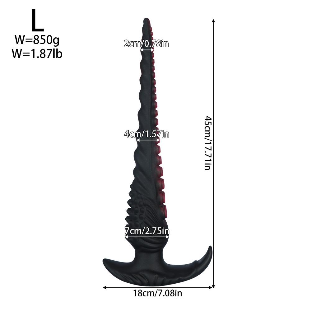 Extra Long Octopus Anal Plug - Wearable SM Toy with Alien Tentacles, Anal Whip Dildo for Unisex Rear Stimulation Adult Sex Toy
