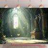 2D Engelsstatue Gotisches Cosplay Fotokabinen-Hintergrund