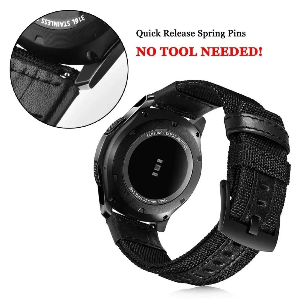 20mm 22mm Nylon Strap For Samsung Galaxy Watch 7 FE 6 5 4 40mm 44mm Woven Band for Huawei GT5 Pro 46mm GT4/3Pro Sport Wristband