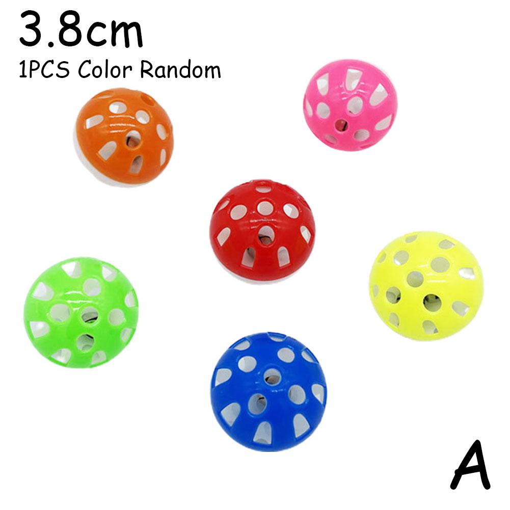 Cute Cat Toy Ball Sound Bell Interactive Cat Toy Multi-colored Plastic Hollow Toy Ball Fun Pets Cat Interactive Exercise Ball one size