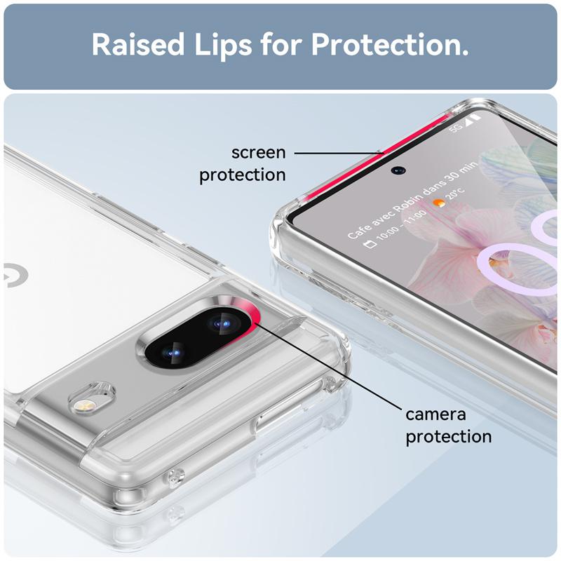 Für Google Pixel 7 Hülle Abdeckung Google Pixel 7 Capa Stoßfester Bumper Klar Transparent Mehrfarbig Fundas Google Pixel 7 8 Pro 7A