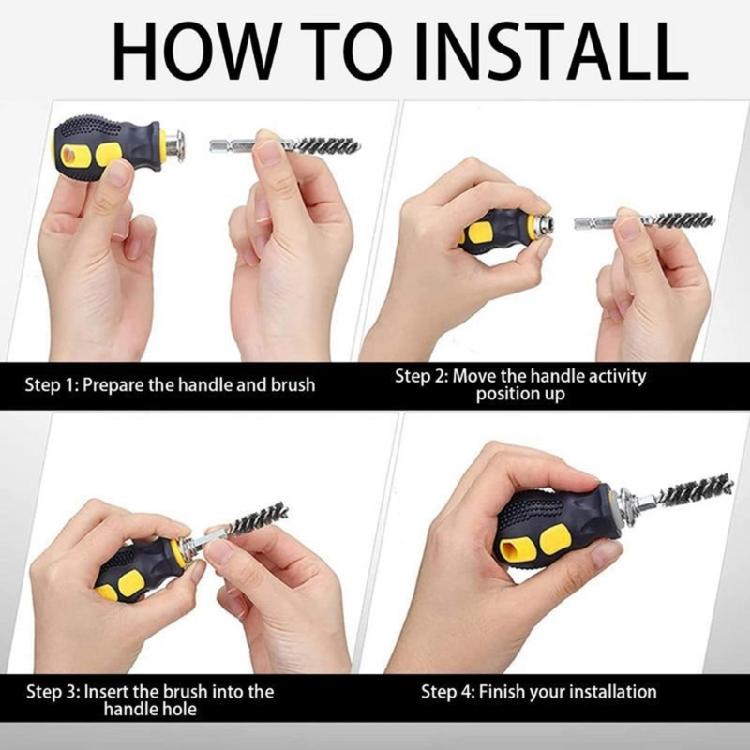 2/4 Pcs Golf Shaft Ferrules Brush  Stainless Steel Bore Brush Wire Brush Golf Club Cleaning Tool