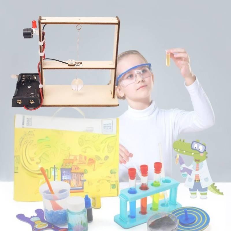 Stem Educational Wooden Earthquake Alarm Diy Kit For Kids Science Experiment Handmade Tool