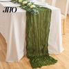 Tablecloth Decor Table Runner Rustic Soft Washable Party Decoration Non-Fading Hand-dyed Wedding Cloth