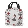 Moomin Little My Lunch Bag with Insulated Clasp Closure and Zipper, Compact and Stylish, Portable, Thermal Lunch Bag, Soft Cooler Bag, ToteEco Bag,