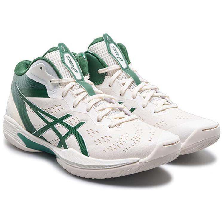 Nowe buty do koszykówki Asics GELHOOP V16 z wysoką cholewką Męskie Białe Zielone 1063A102-101