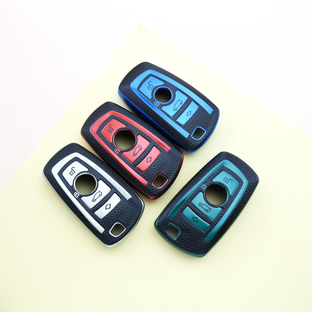 Auto Accessories TPU Leather Car Key Case Cover Shell Fob Holder For BMW M3 M4 F10 F15 F16 F20 F30 F18 F25 1 3 5 7 Series X1 X3 X4 X5